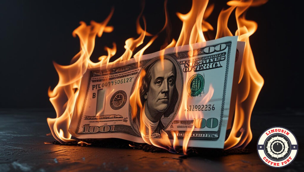 SERVICES 9 incendie de billet de banque